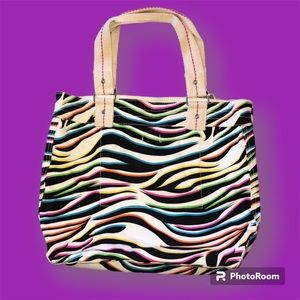 Multicolor Zebra Stripe Tote